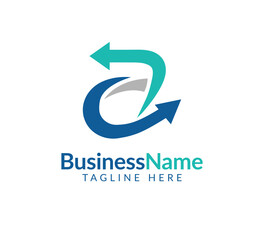 Modern logo mark with letter a and arrow icon bar candlestick for trading, investment, finance, statistic, accounting or marketing business