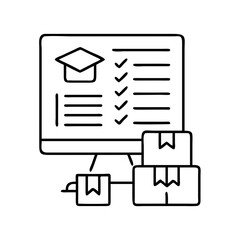 training modules icon, training modules line art - simple line art of training modules, perfect for training modules logos and icons