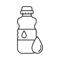 water bottle icon, water bottle line art - simple line art of water bottle, perfect for water bottle logos and icons