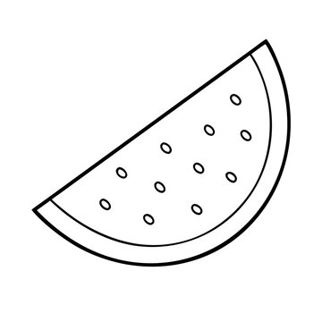 recommend clip art: watermelon slice icon, watermelon slice line art - simple line art of watermelon slice, perfect for watermelon slice logos and icons