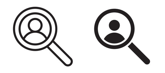 Hiring icon In Flat and stroke Style Vector For App, UI, Websites. Black Vector Illustration.