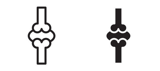 Osteoporosis icon In Flat and stroke Style Vector For App, UI, Websites. Black Vector Illustration.