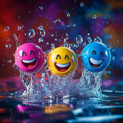 yellow and red balls