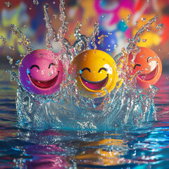 yellow and red balls