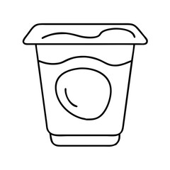 yogurt cup icon, yogurt cup line art - simple line art of yogurt cup, perfect for yogurt cup logos and icons