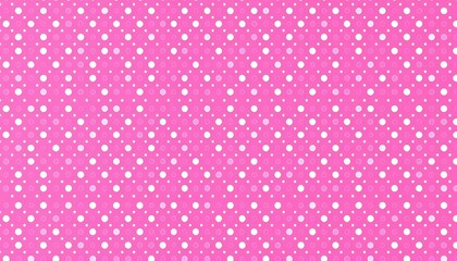 Pink background with a seamless pattern of small white polka dots, graphic, pattern