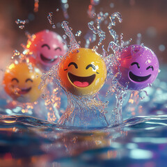 yellow and red balls