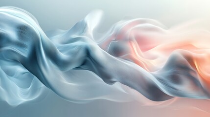 Abstract design of flowing, blended colors.