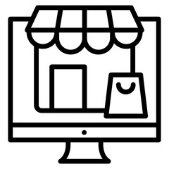 E-Commerce Icon Element For Design