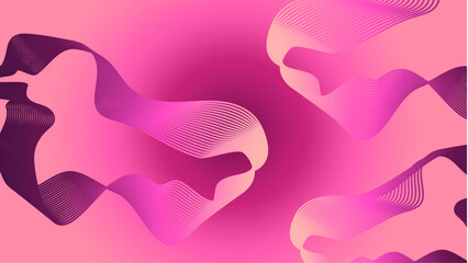 Obraz premium Abstract gradient stylish wave banner design vector