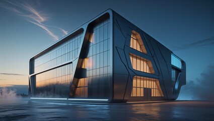 Futuristic Architectural Design: A Modern Building with Innovative Aesthetic