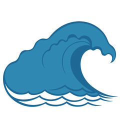 Dynamic Sea Wave Crest Illustration
