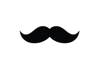 Moustache silhouette. This image showcases a bold black silhouette of a moustache, also referred to as a mustache or whiskers, symbolizing style and masculinity. Vector clipart illustration design.
