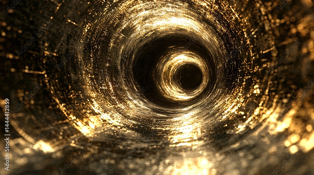 Poster intricate spiral shaped object representing cosmic phenomena in a quantum singularity with low-key l