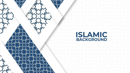 Minimalist elegant blue islamic banner design