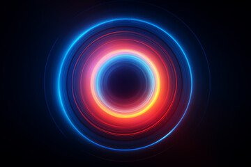 A glowing circle gradient with a radial blur effect, creating a sense of motion and energy 