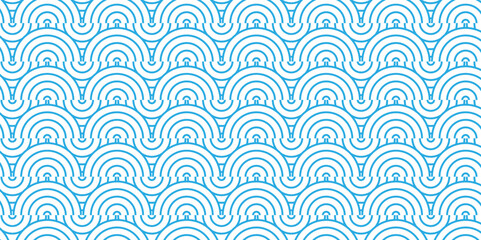 Overlapping Pattern Minimal diamond geometric waves spiral transparent and abstract circle wave line. blue seamless tile stripe geometric create retro square line backdrop pattern background.