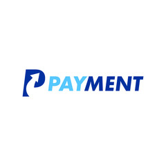 Monogram letter P payment logo design template