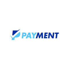 Monogram letter P payment logo design template