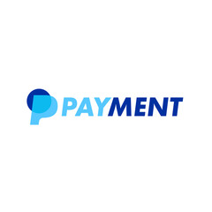 Monogram letter P payment logo design template
