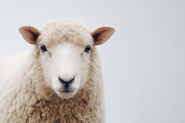 capture essence of eid al-adha with minimalistic image of qurbani sheep against blank backdrop