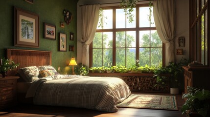 Cozy bedroom interior
