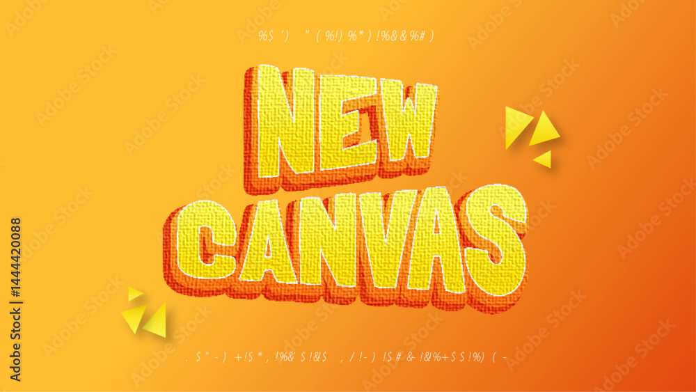 Aufkleber canvas texture style editable 3d text effects