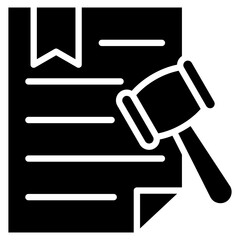 Legal Document Icon Element For Design