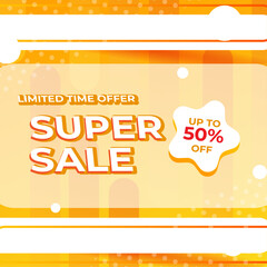 Gradient abstract colored promotional sale banner background