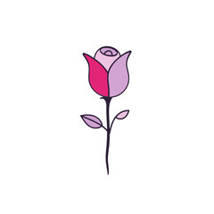 Rose drawing vector illustration flower blossom bloom petal design floral art botanical isolated icon symbol 