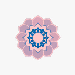 Beautiful mandala art design vector illustration flower pattern graphic element for decoration and meditation