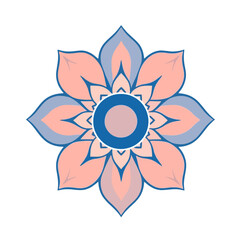 Floral vector design element with pastel colors for graphic design and decoration template of flower art 