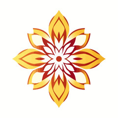 Floral design golden flower vector illustration decorative element graphic art pattern background image icon