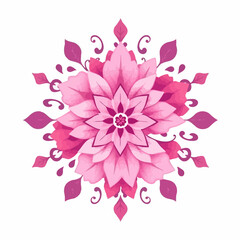 Pink floral design element vector illustration flower graphic petal blossom bloom decorative art drawing
