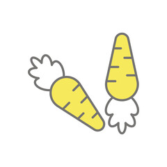 Carrot icon vector stock illustration