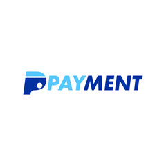 Monogram letter P payment logo design template