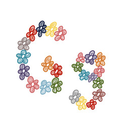 Design vector Letter G, font floral and flower