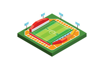 Association football soccer pitch