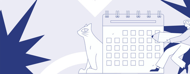 Check-in character flat vector concept operation hand-drawn illustration
