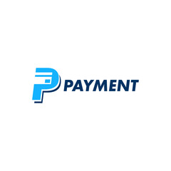 Monogram letter P payment logo design template