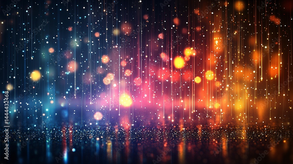 Aufkleber a colorful background filled with bright lights creating a surreal and dreamlike scene enhanced by g