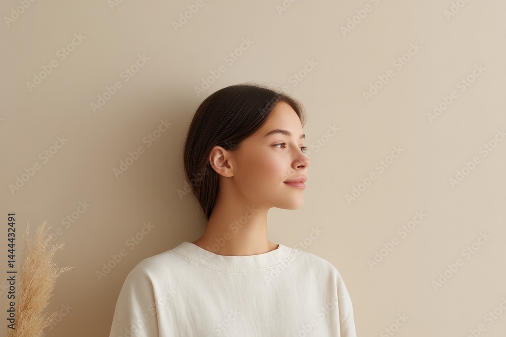Poster create minimalistic portrait photo capturing intimate and soulful conversation featuring diverse per