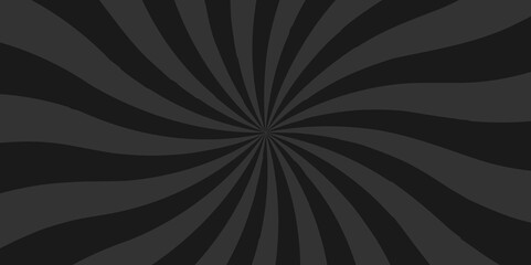 Vector Abstract black sun rays and sunburst backdrop background. seamless retro vintage burst sunrise sunbeam element spiral striped illustration sunray template wallpaper design.