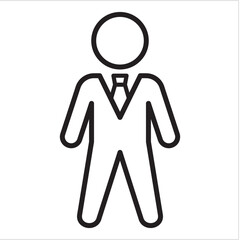 businessman icon. businessman standing icon. full body avatar. icon symbol suitable for employee, executive, profile, account. vector illustration, 