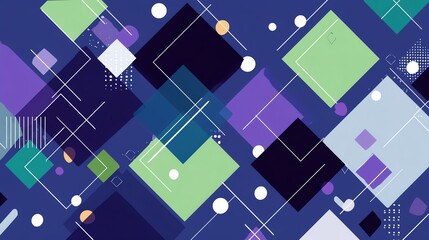 Minimalist vector art with a rhombus pattern, simple lines, and white outlines on a colorful background. Perfect for modern, creative designs