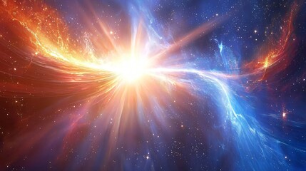 Fototapeta premium Stunning nebula displaying beautiful colors and forms in the vastness of space capturing the imagination of astronomers and stargazers alike