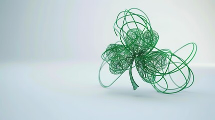 A vivid green three - leaf clover stands out distinctively against a pure white background, serving as a perfect visual for luck and nature concepts. The clover, with its fresh and healthy appearance,
