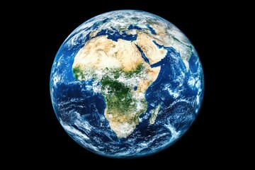 Fototapeta premium A detailed view of Earth, highlighting continents and oceans