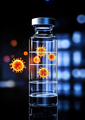 Vaccine development process the fight against covid-19 laboratory scientific visualization high-tech environment macro view healthcare innovation