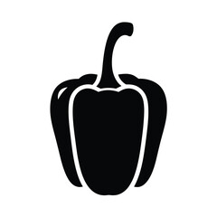 Graphical representation of a Bell Pepper with bold lines on white background
